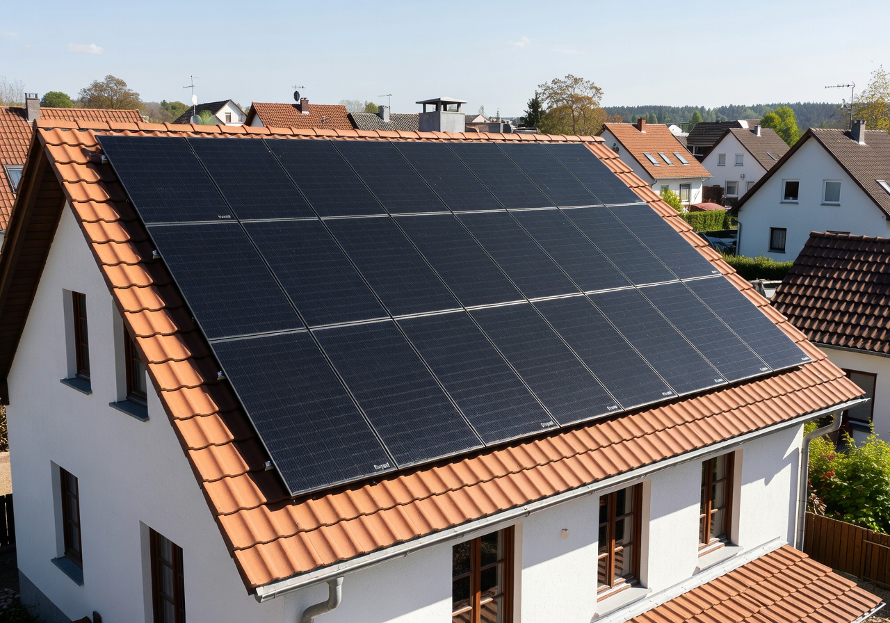 Enpal solar rooftop installation on German residential home